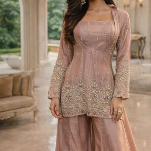 Blush Pink Sharara Set