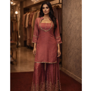 Rosewood Kurta Sharara Set